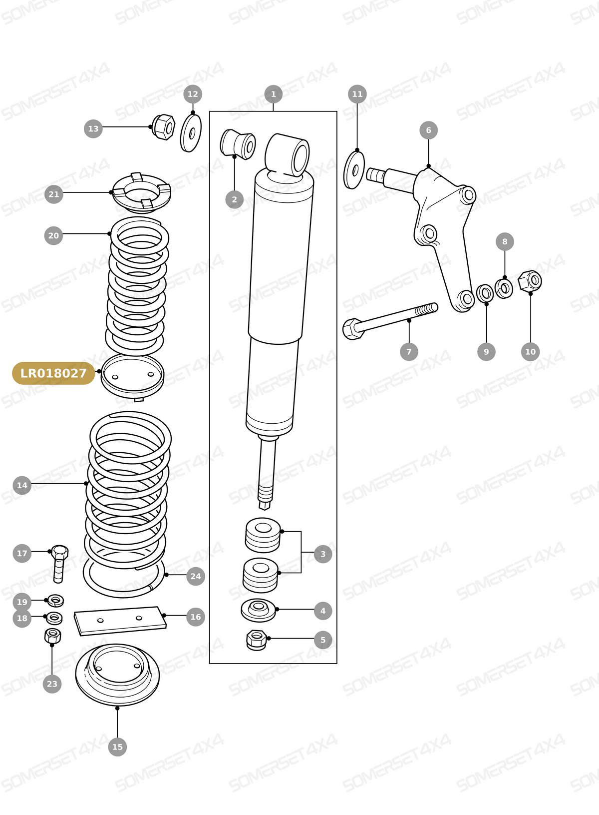 LR018027 LAND ROVER - RETAINER From ALLMAKES