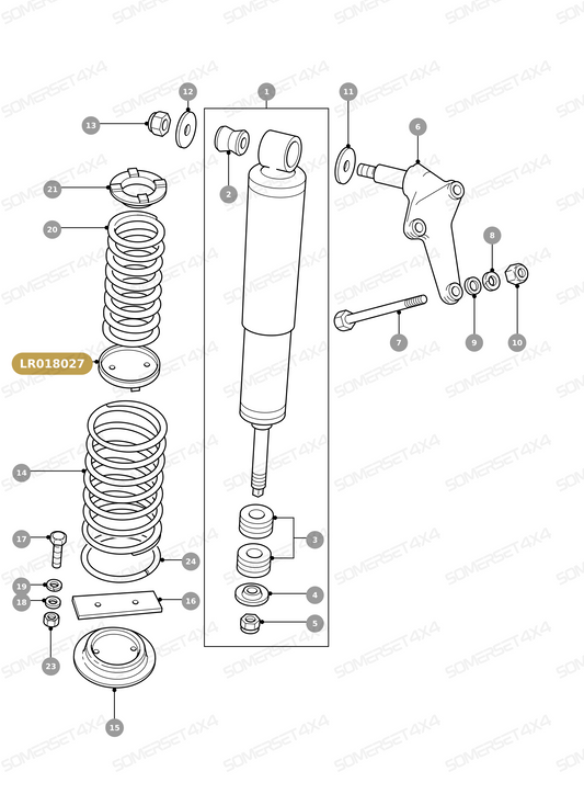 LR018027 LAND ROVER - RETAINER From ALLMAKES