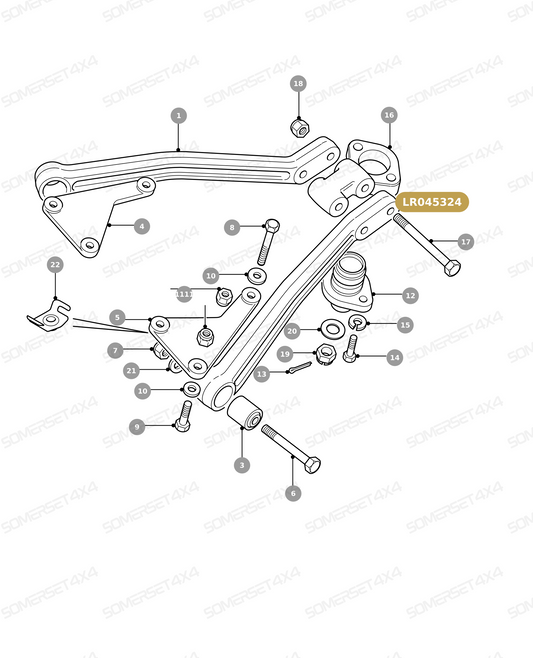 LR045324 LAND ROVER - ARM - REAR SUSPENSION LH From PR2 ALLMAKES OE
