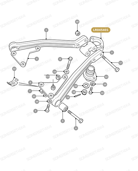 LR045401 LAND ROVER - A FRAME BALLJOINT BRACKET RRC/ DEF From PR2 ALLMAKES