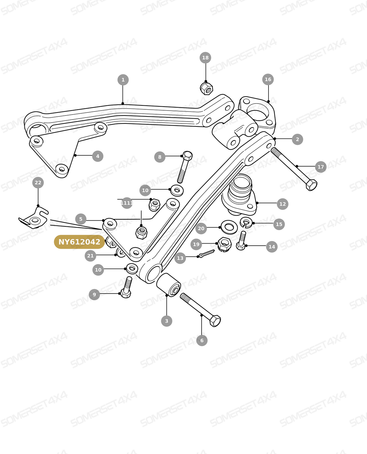 NY612042 LAND ROVER - NUT - NYLOC - REAR RADIUS ARM From PR2 ALLMAKES