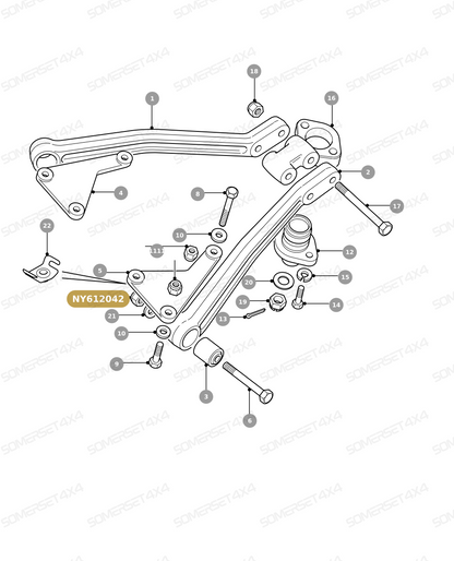 NY612042 LAND ROVER - NUT - NYLOC - REAR RADIUS ARM From PR2 ALLMAKES