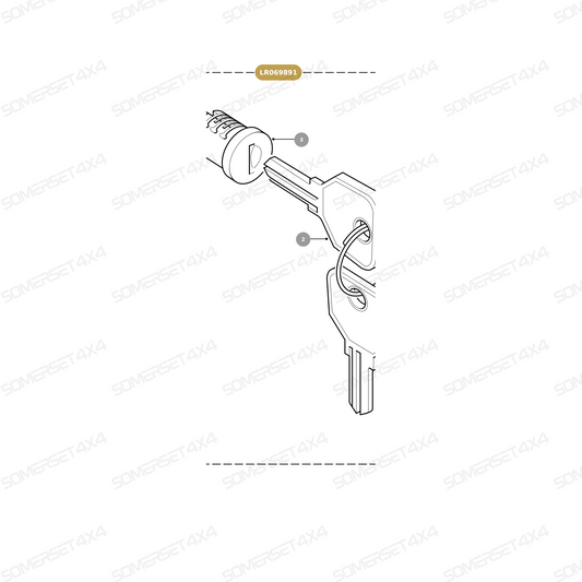 LR069891 LAND ROVER - LOCKSET - COMPLETE VEHICLE From ALLMAKES