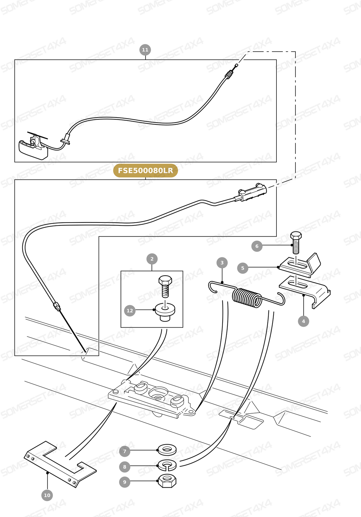 FSE500080LR GENUINE LAND ROVER - CABLE