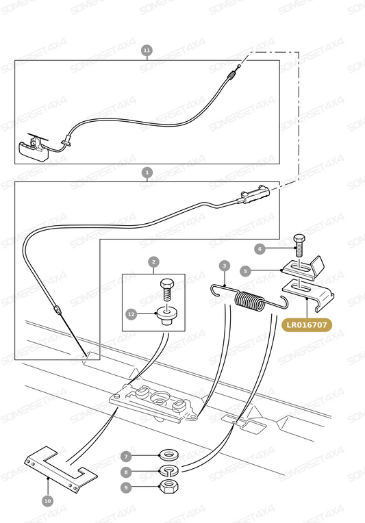 LR016707 LAND ROVER - ADJUSTING PLATE From PR2 ALLMAKES OE
