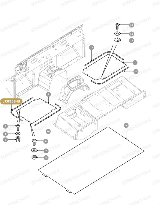 LR055349 LAND ROVER - SEAL From PR2 ALLMAKES OE