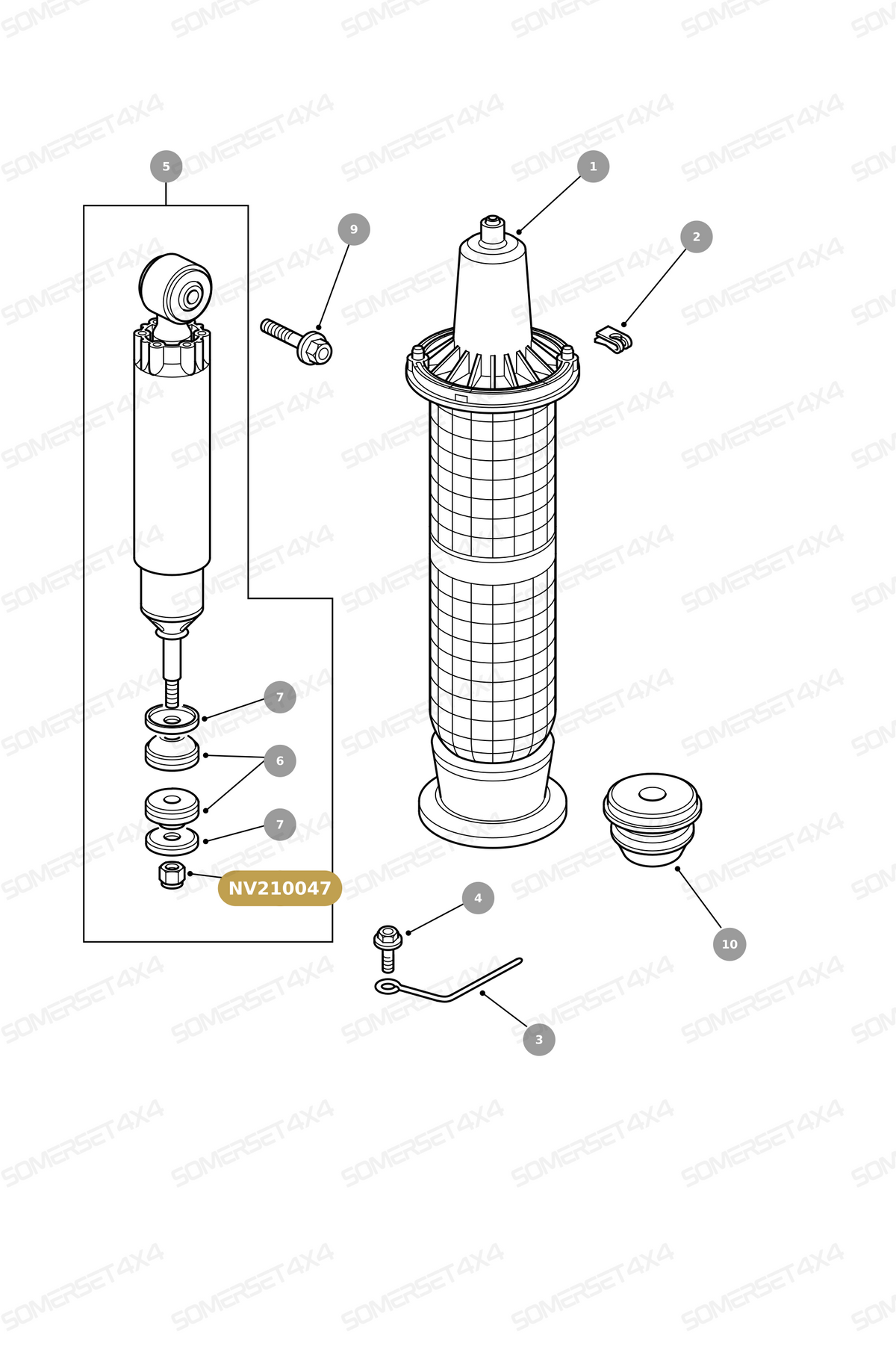 NV210047 LAND ROVER - NUT - HEX. - ALL From PR2 ALLMAKES