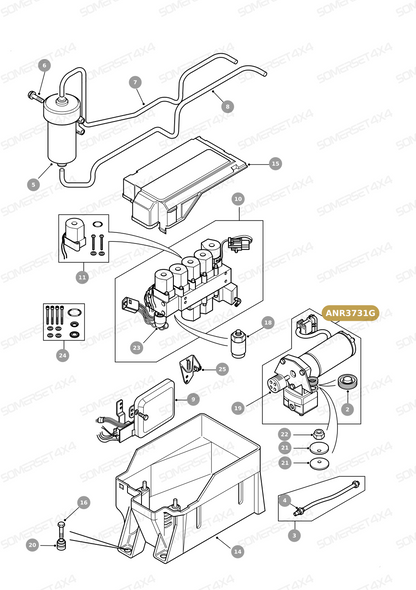ANR3731G LAND ROVER - COMPRESSOR - AIR SUSPENSION From DUNLOP