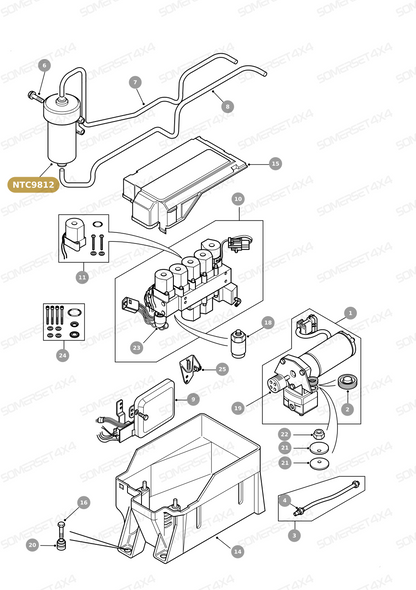 NTC9812 LAND ROVER - DRYER - AIR SUSPENSION From ALLMAKES