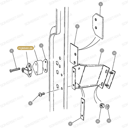 FQB500130 LAND ROVER - STRIKER - DOOR LOCK From PR2 ALLMAKES OE