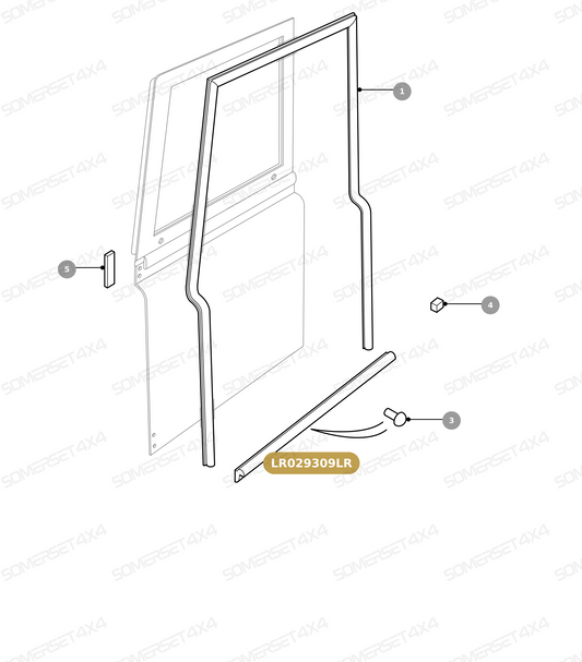 LR029309 LAND ROVER - WEATHERSTRIP - DOOR - LOWER From ALLMAKES