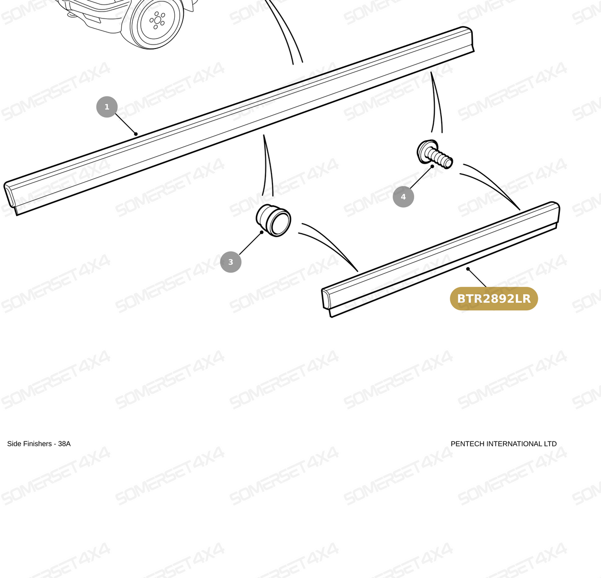 BTR2892LR GENUINE LAND ROVER - FINISHER - DOOR