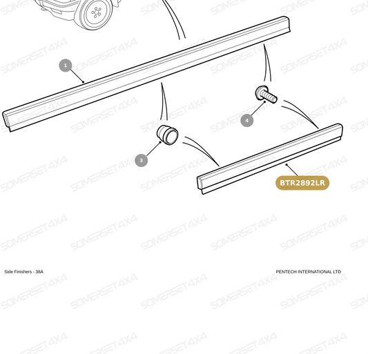 BTR2892LR GENUINE LAND ROVER - FINISHER - DOOR