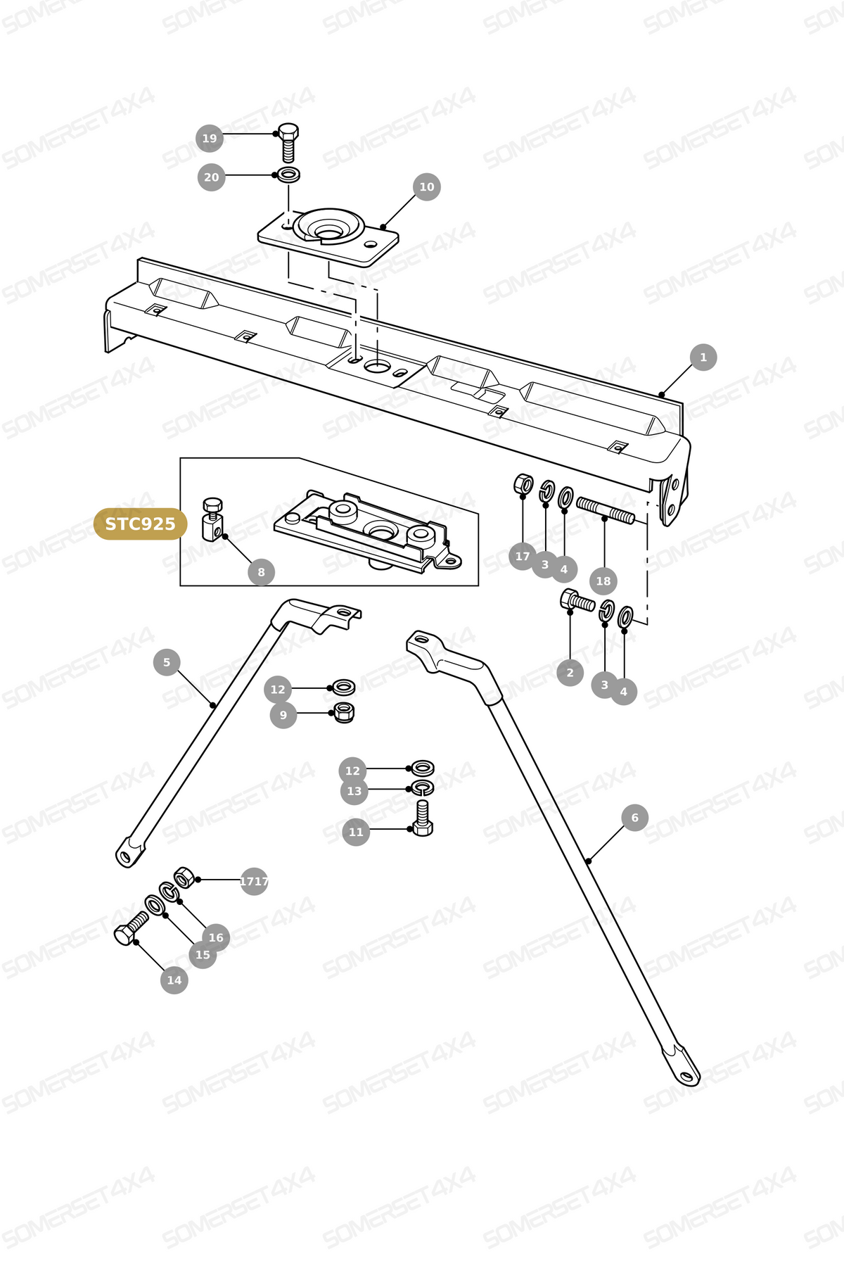 STC925 LAND ROVER - CATCH - BONNET LOCK - HOOD From ALLMAKES