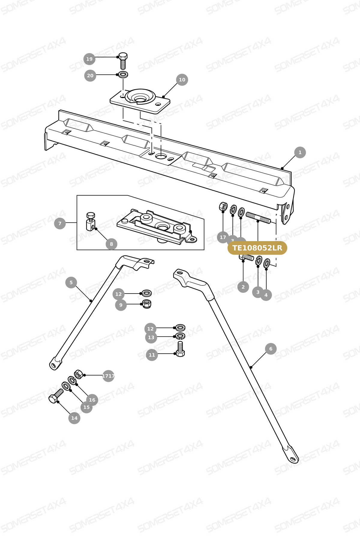 TE108052LR GENUINE LAND ROVER - STUD