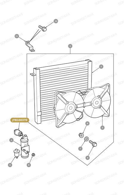 JTB100370 LAND ROVER - SWITCH ASSY-AIR CON From ALLMAKES