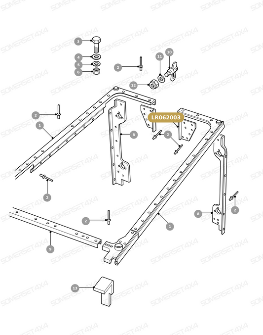 LR062003 LAND ROVER - BRACKET From ALLMAKES