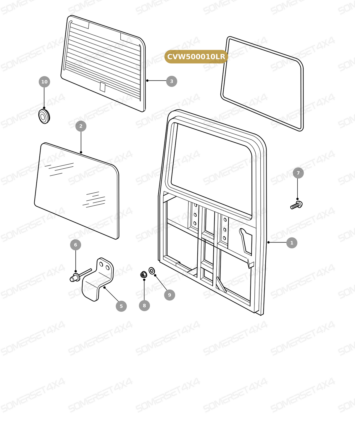 CVW500010LR GENUINE LAND ROVER - STRIP - GLAZING AND SEALING