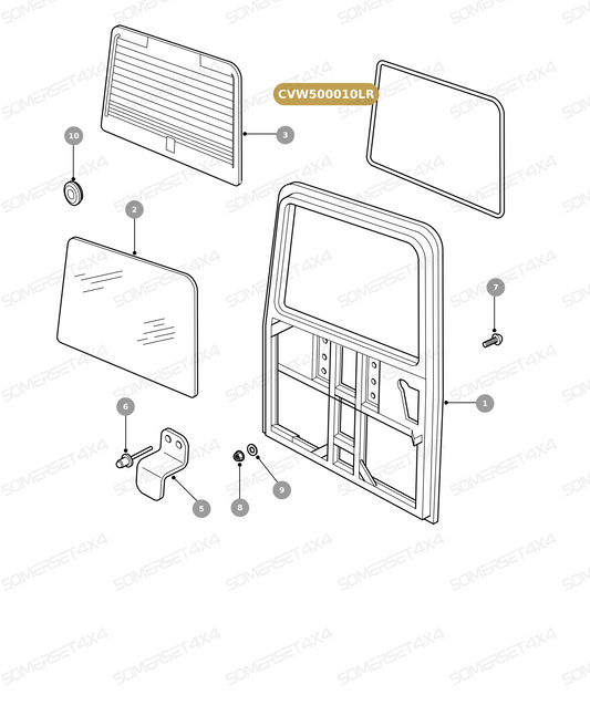 CVW500010LR GENUINE LAND ROVER - STRIP - GLAZING AND SEALING