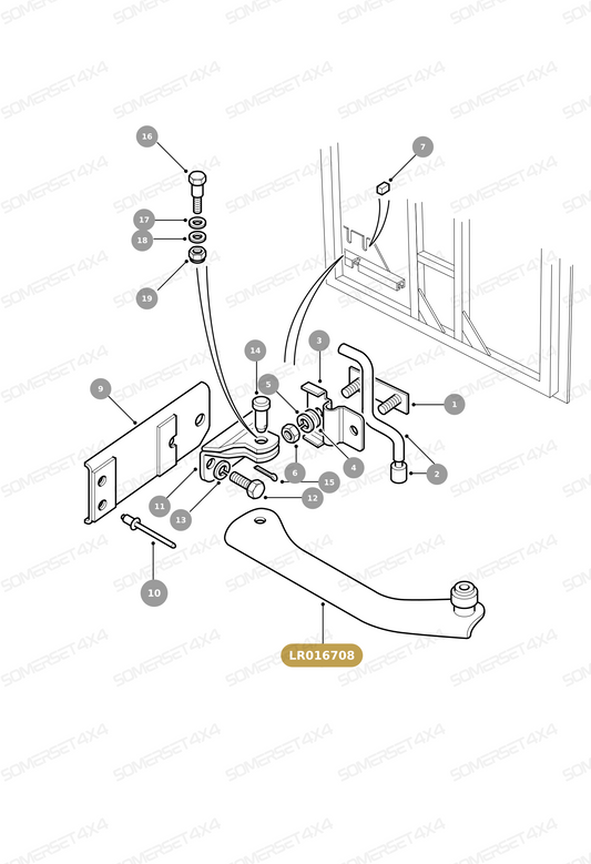 LR016708 LAND ROVER - CHECK ASSY DOOR From ALLMAKES