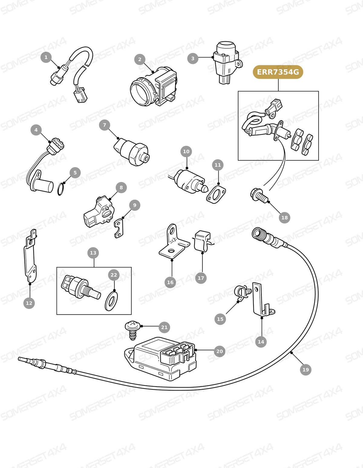 ERR7354G LAND ROVER - SENSOR From BOSCH