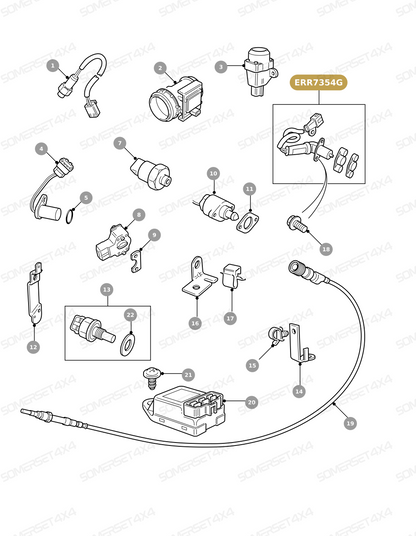 ERR7354G LAND ROVER - SENSOR From BOSCH