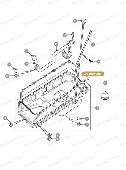 LVF100400LR GENUINE LAND ROVER - GASKET - OIL PAN