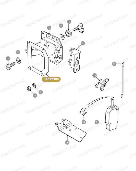 LR032389 LAND ROVER - SEAL DOOR LOCK COVER PLATE From ALLMAKES