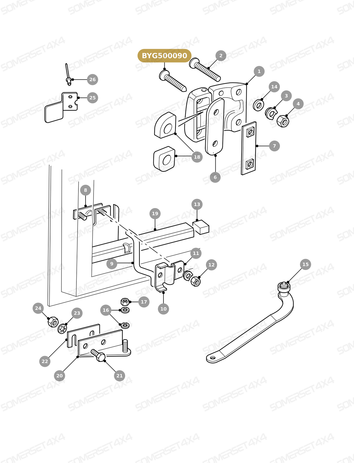 BYG500090 LAND ROVER - BOLT From PR2 ALLMAKES OE