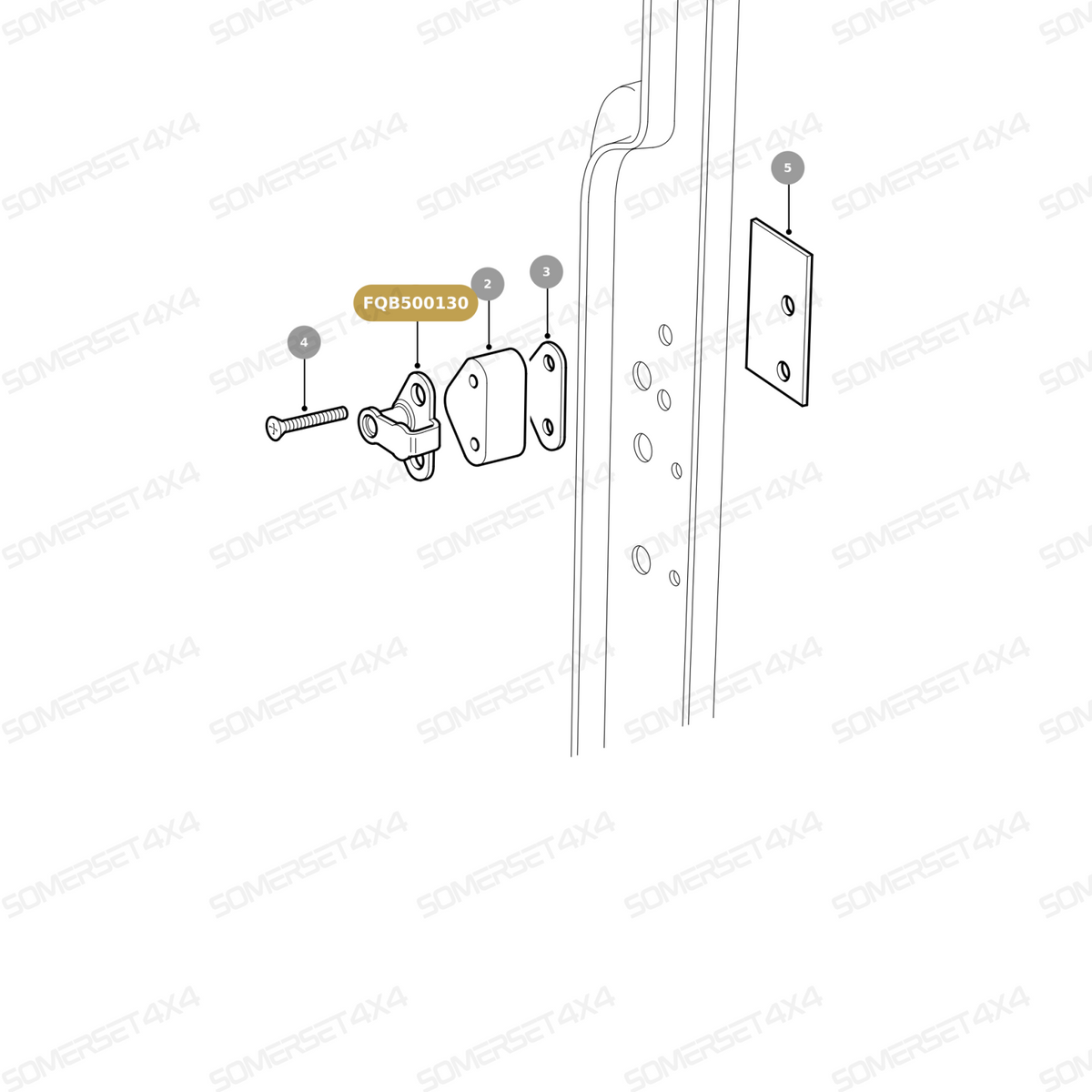 FQB500130 LAND ROVER - STRIKER - DOOR LOCK From PR2 ALLMAKES OE