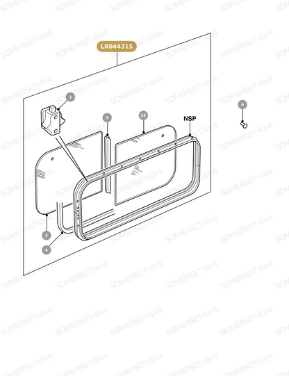 LR044315 LAND ROVER - WINDOW SLIDING RH From ALLMAKES
