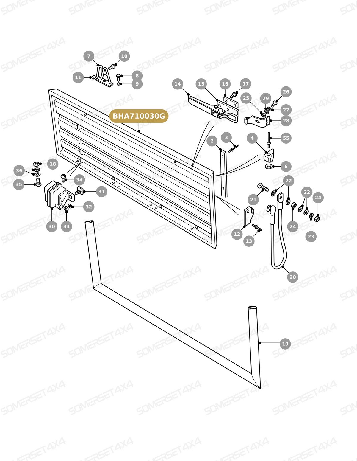 BHA710030G LAND ROVER - TAILGATE ASSY From PR2 ALLMAKES OE