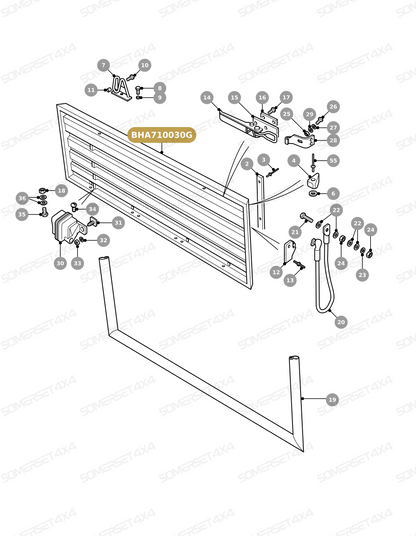 BHA710030G LAND ROVER - TAILGATE ASSY From PR2 ALLMAKES OE
