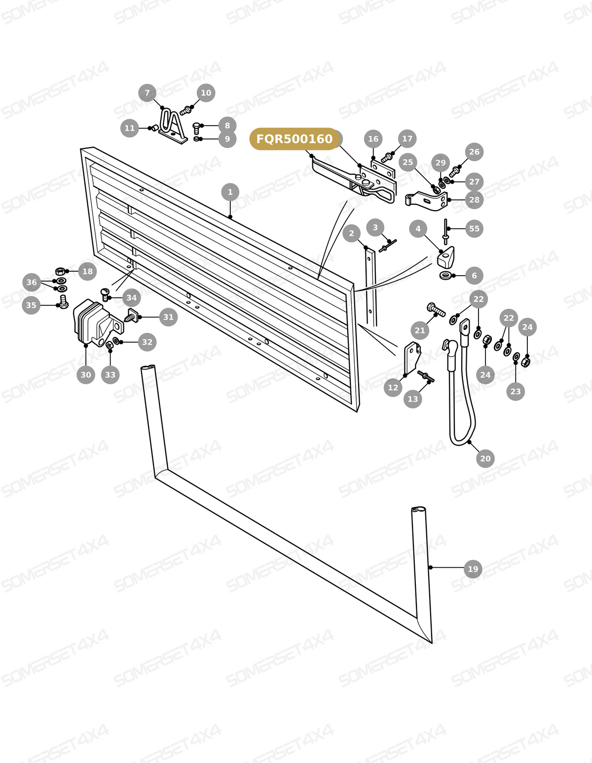 FQR500160 LAND ROVER - LATCH ASSY TAILGATE From ALLMAKES