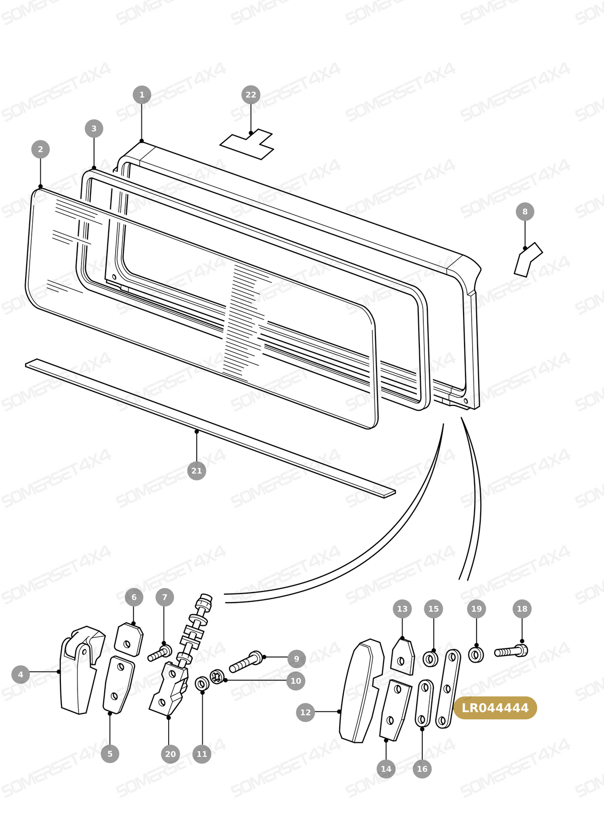 LR044444 LAND ROVER - STRAP - CLAMPING From ALLMAKES