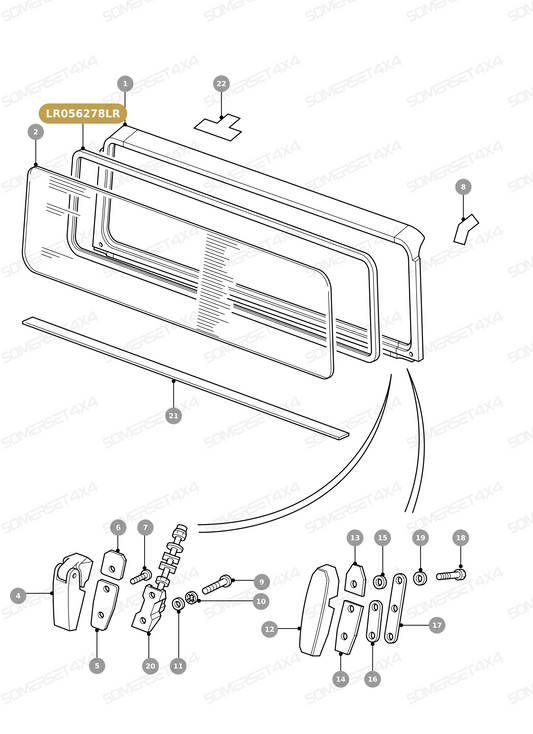 LR056278LR GENUINE LAND ROVER - SEAL - WINDSCREEN