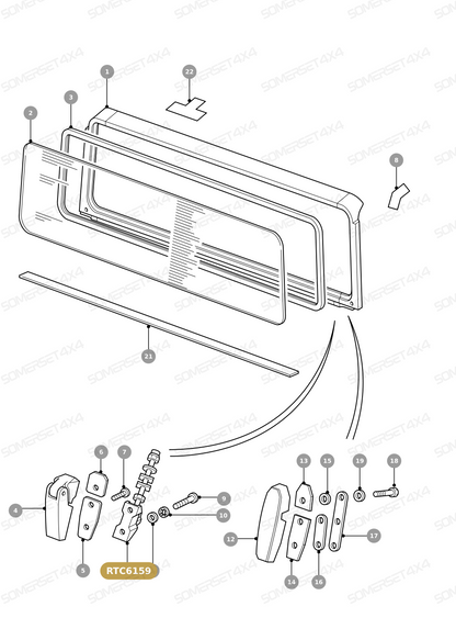 RTC6159 LAND ROVER - WINDSCREEN CLAMP From ALLMAKES