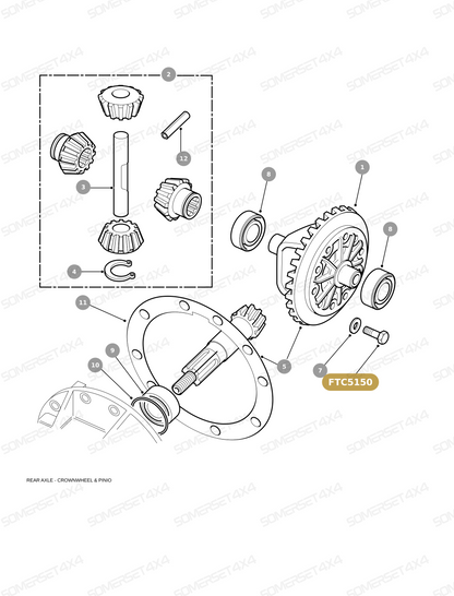 FTC5150 LAND ROVER - BOLT From PR2 ALLMAKES OE