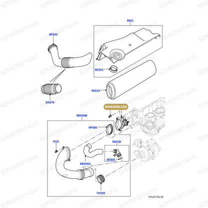 MHK000280 LAND ROVER - AIR FLOW METER From BOSCH