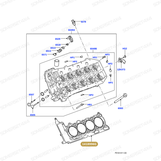 1418996G LAND ROVER - GASKET - CYLINDER HEAD From REINZ