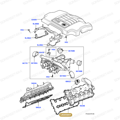 LR005897 LAND ROVER - GASKET - INTAKE MANIFOLD From ALLMAKES