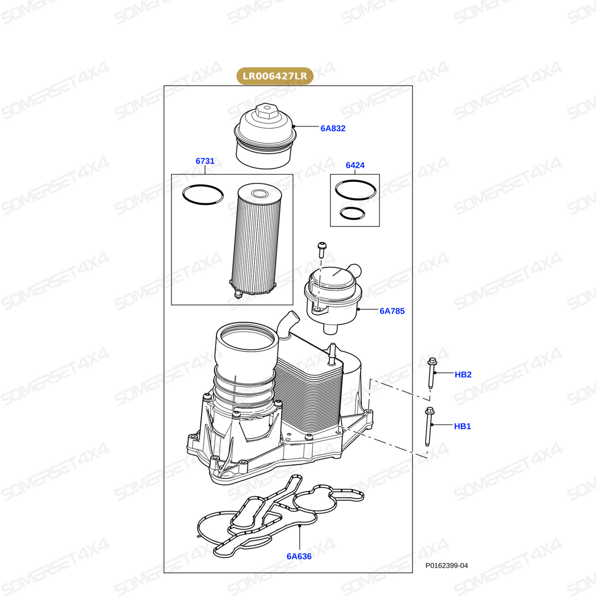 LR006427LR GENUINE LAND ROVER - Oil Cooler And Filter