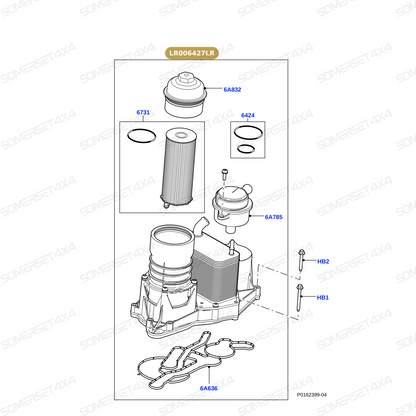 LR006427LR GENUINE LAND ROVER - Oil Cooler And Filter