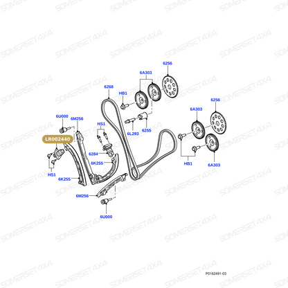 LR002440 LAND ROVER - TENSIONER-TIMING CHAIN 3.6D From PR2 ALLMAKES OE