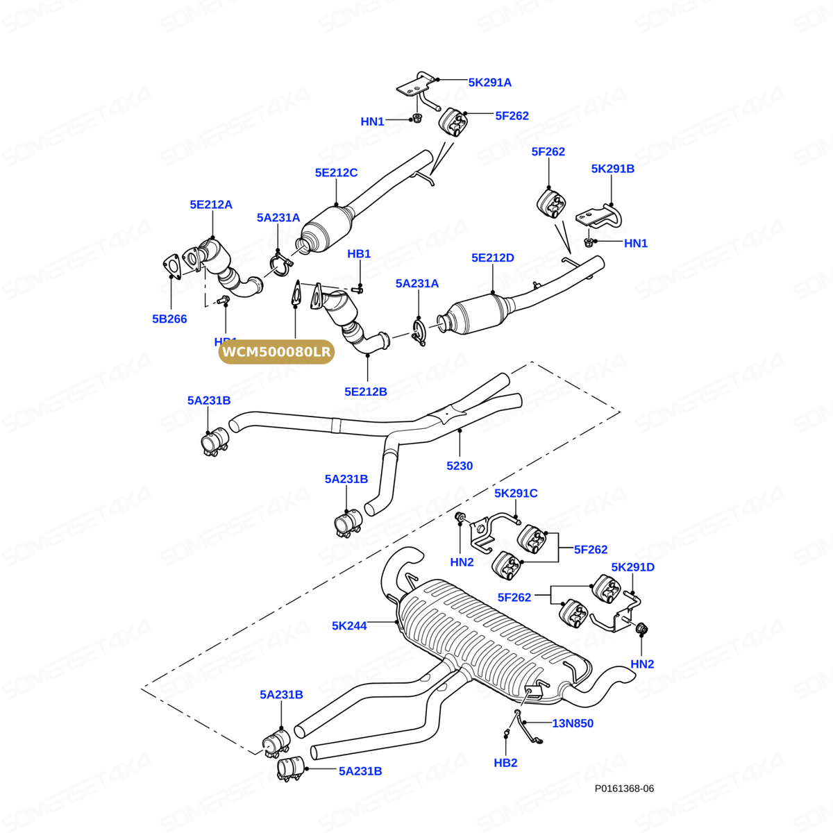 WCM500080LR GENUINE LAND ROVER - Gasket - Exhaust Pipe