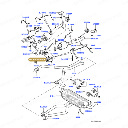WCM500080LR GENUINE LAND ROVER - Gasket - Exhaust Pipe