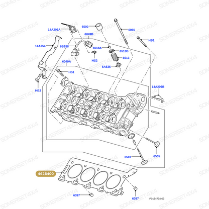 4628400 LAND ROVER - GASKET - CYLINDER HEAD LH From ALLMAKES