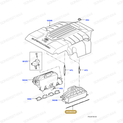 4628226 LAND ROVER - GASKET From PR2 ALLMAKES OE