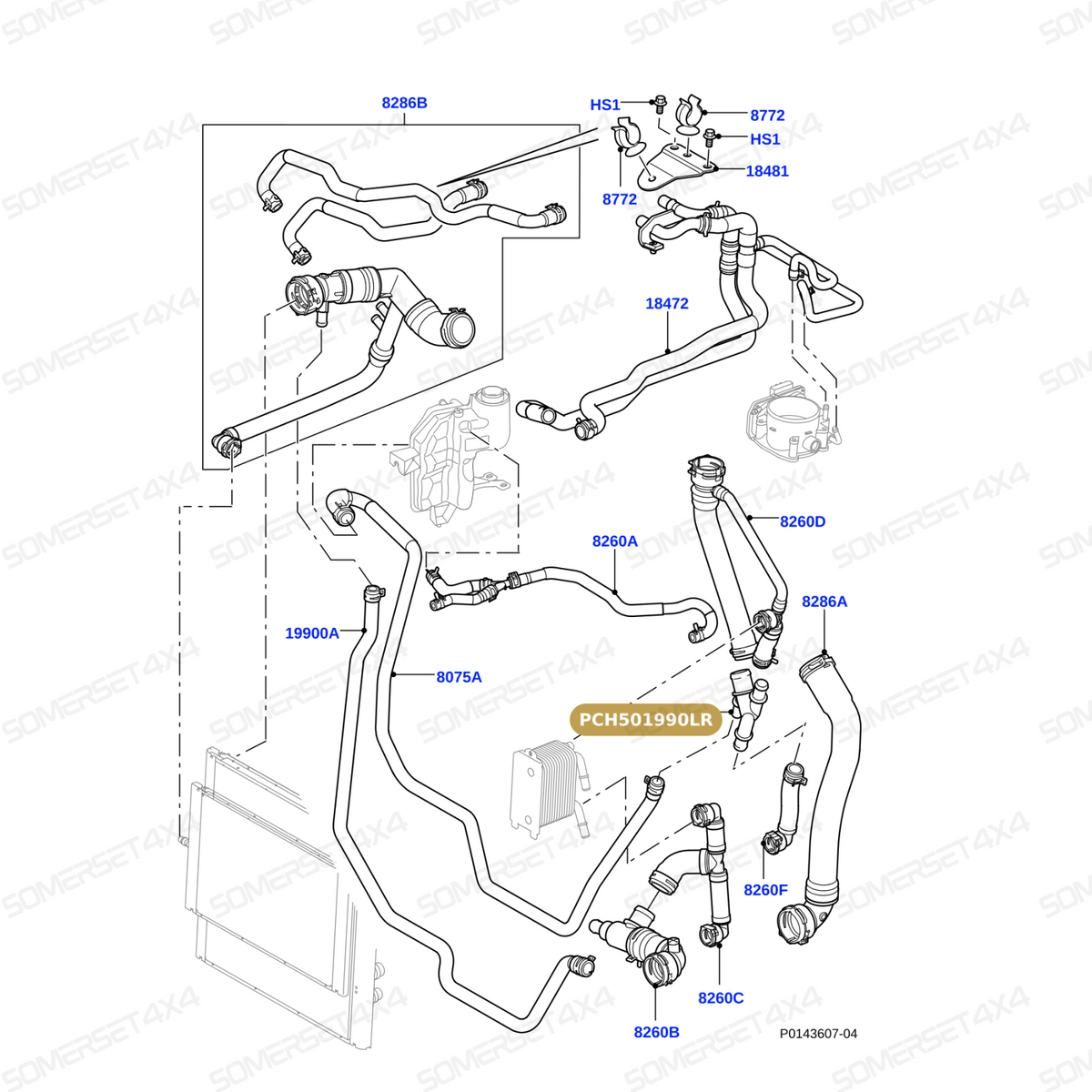 PCH501990LR GENUINE LAND ROVER - CONNECTOR - 4-WAY