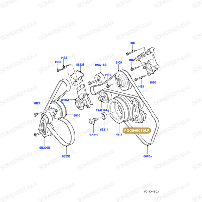 PQG500030LR GENUINE LAND ROVER - TENSIONER